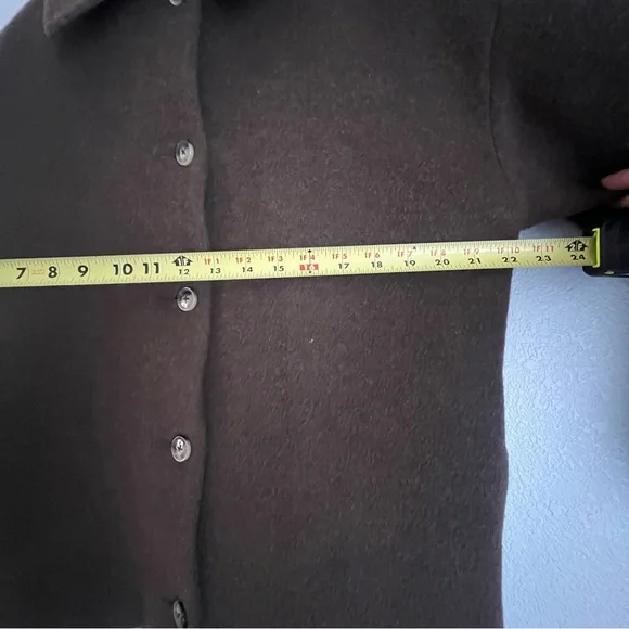 Reformation Rocky Brown Button Front Oversized Shirt Jacket in Nutella Size S - Picture 6 of 7